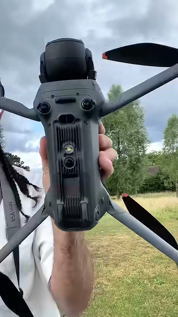 DJI Mavic 4 Pro held in hand before take-off