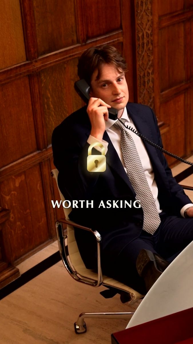 Man on a desk phone in a wood-panelled office, IBV Gold Meta ad