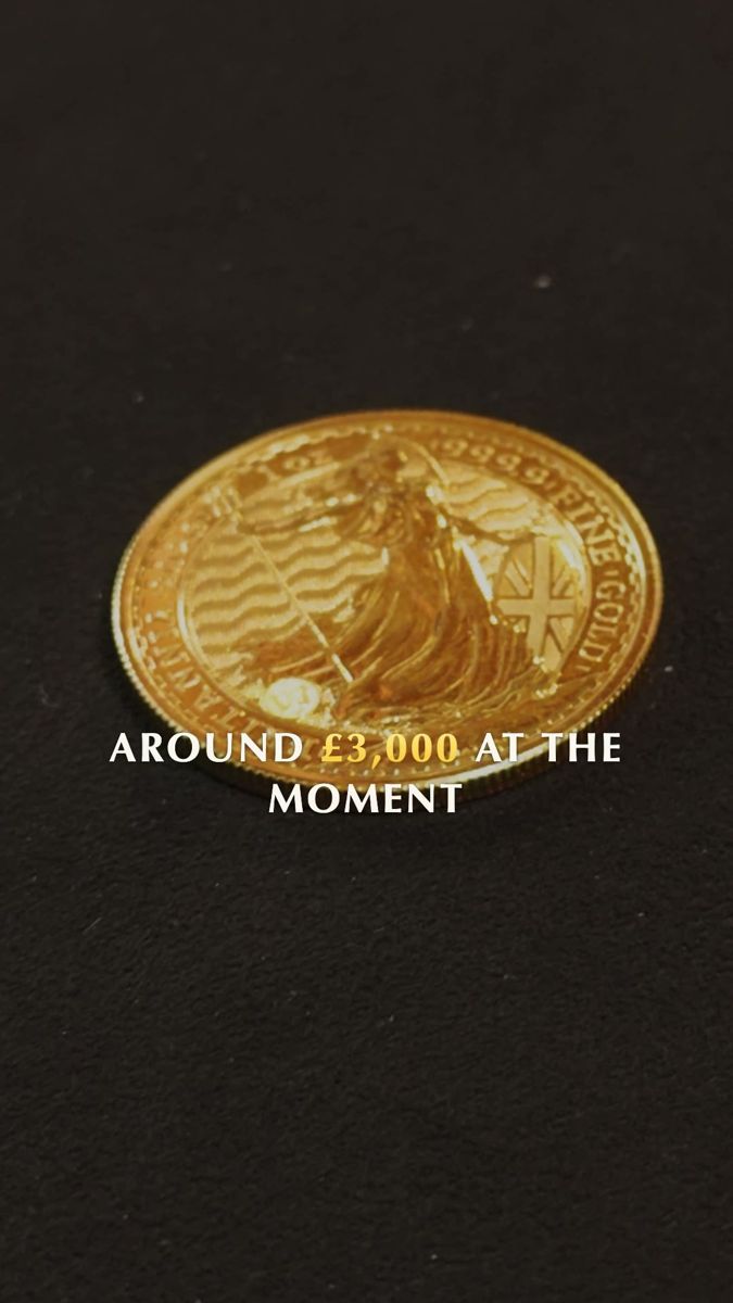 Gold Britannia coin close-up filmed on an iPhone 17 Pro
