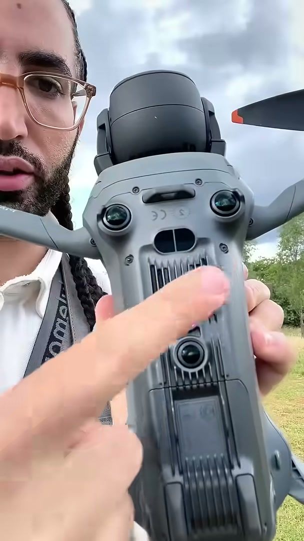 Underside of the DJI Mavic 4 Pro showing its downward sensors