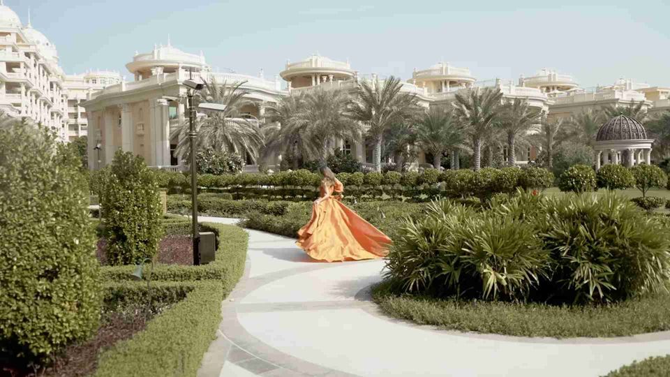 Damas Jewellery campaign filmed in a Dubai palace garden